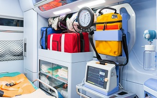 Medical Equipments inside an Ambulance